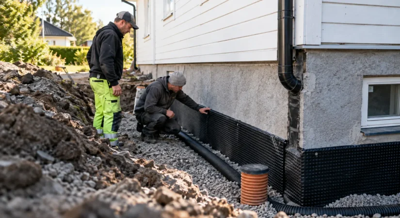 Dränering av villa